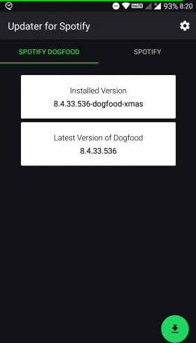 Updater for Spotify v1.05 [Dogfood] + [Extreme Quality] APK [Latest]