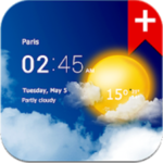 Transparent clock weather Pro