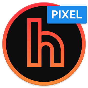 Horux Pixel Black - Icon Pack