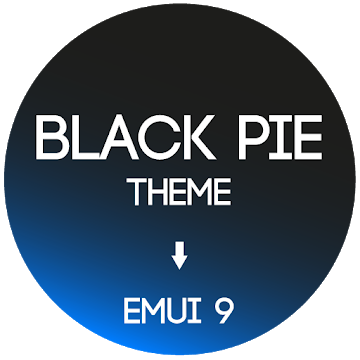 Black Pie Theme for EMUI 9 9.1 Huawei Honor