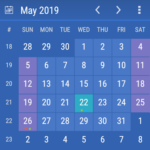 Calendar Widget Month + Agenda