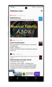 Notifications archive