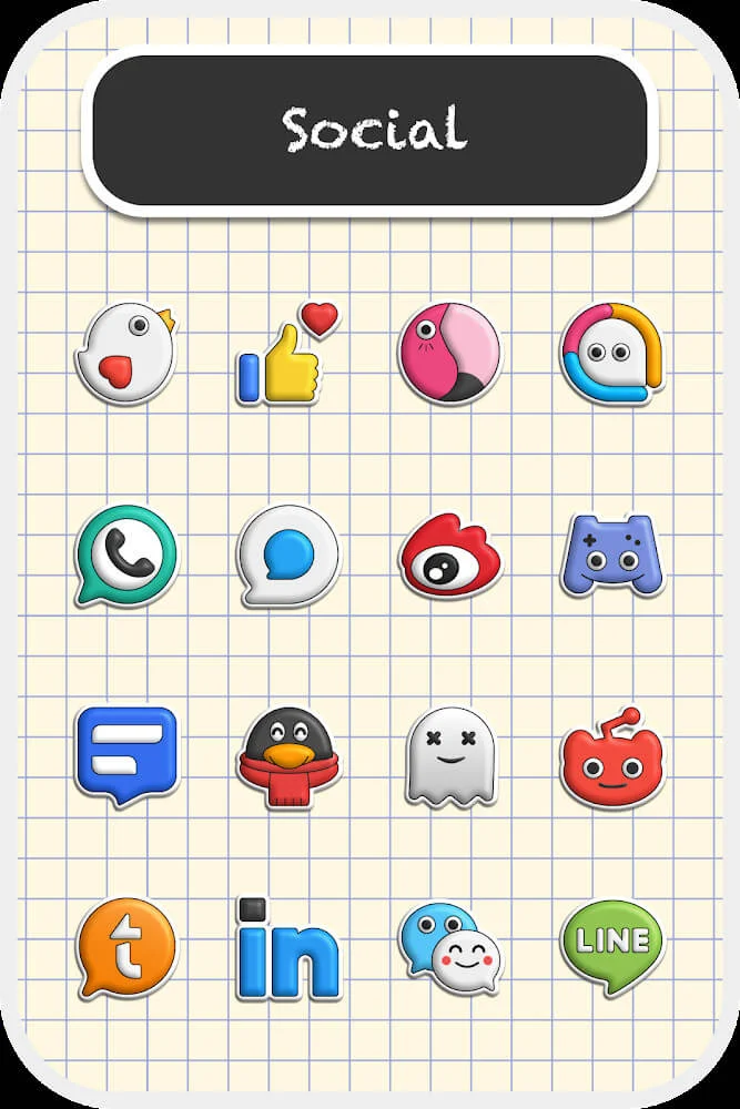 Poppin icon pack mod