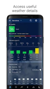 Transparent clock weather pro