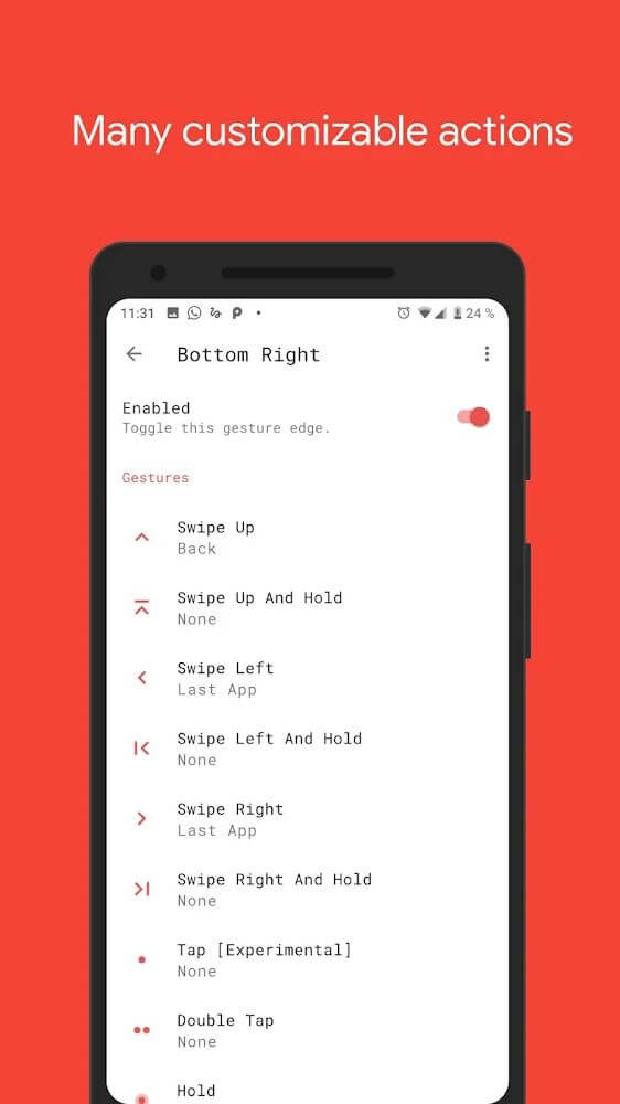 Vivid Navigation Gestures mod