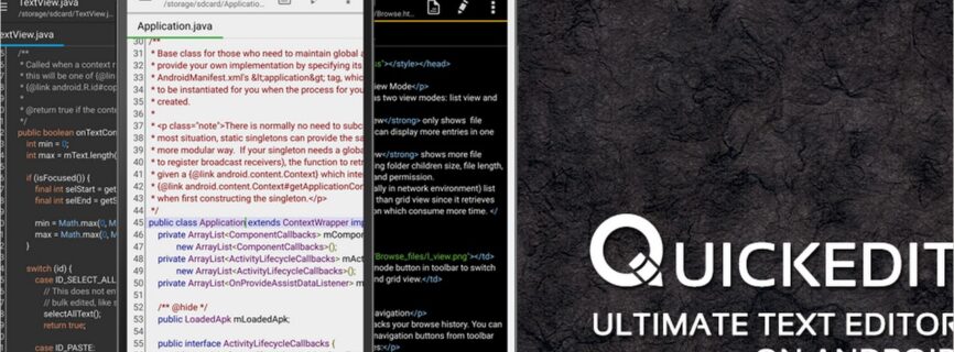 QuickEdit Text Editor Pro v1.10.7 build 217 APK + MOD [Pro Unlocked] [Latest]