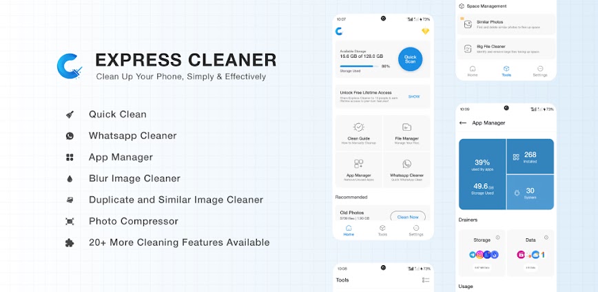 Express Cleaner : Phone Clean v13.2.3 MOD APK [Pro Unlocked] [Latest]